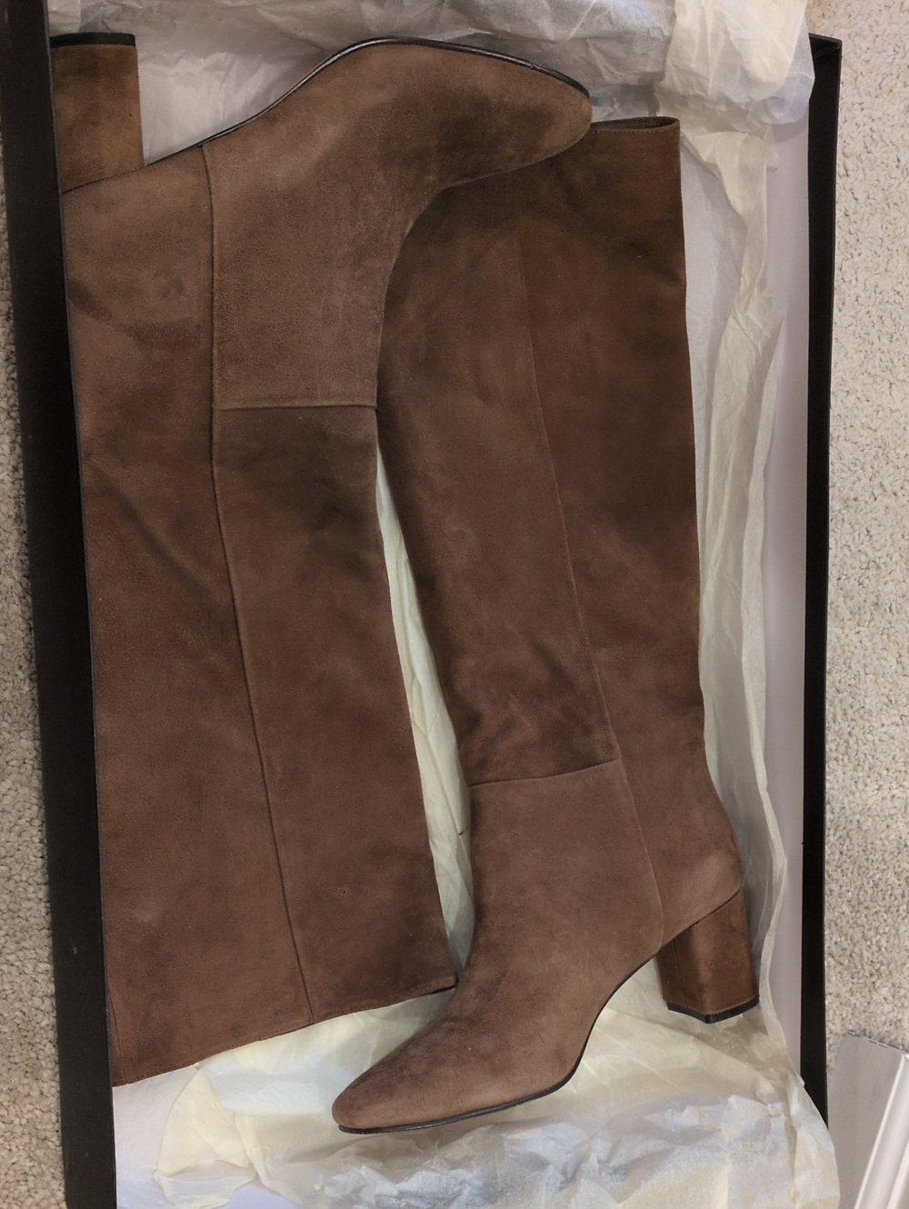 Jcrew Tall Suede Knee-High Boots in Brown